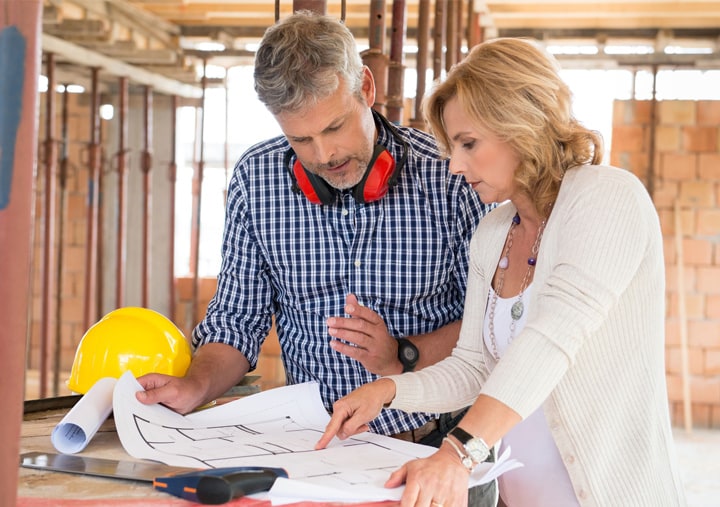 project discussion with client for renovation