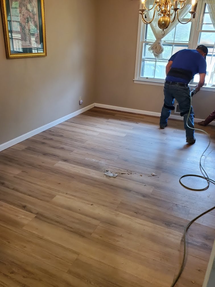 Hardwood floor refinishing and residential flooring contractor services by Dave's Construction LLC